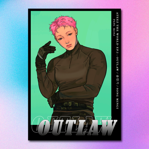 Арт принт / pepe roni / ATEEZ / Минги Outlaw