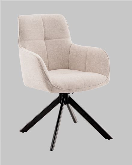 Стул обеденный Edme крутящийся, кремовый