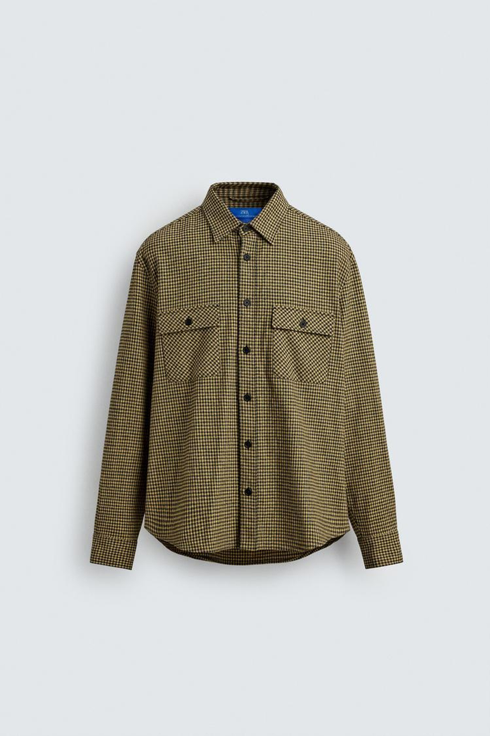 ZARА Х AARON LEVINE ФЛАНЕЛЕВАЯ РУБАШКА В КЛЕТКУ, ЖЕЛТЫЙ