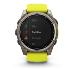 Умные часы Garmin Fenix 8, 51 мм, Solar, Sapphire Titanium with AMP yellow/graphite silicone band