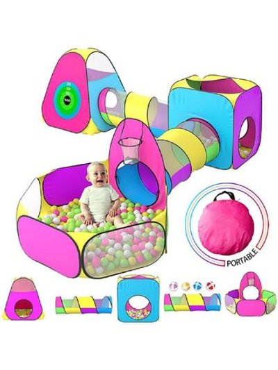 Детская Палатка для игр (комплект 2 палатки + 2 тоннеля + манеж) размер 270х270х90см) 200996968