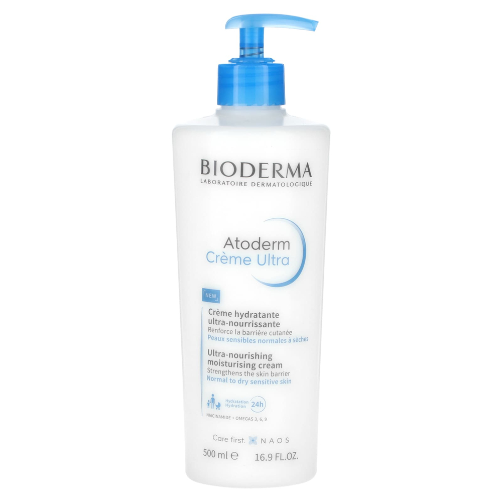 Bioderma, Atoderm Creme Ultra, без запаха, 500 мл (16,9 жидк. унц.)