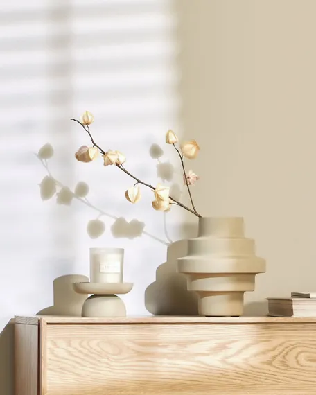 Ваза Tami 23 см бежевая