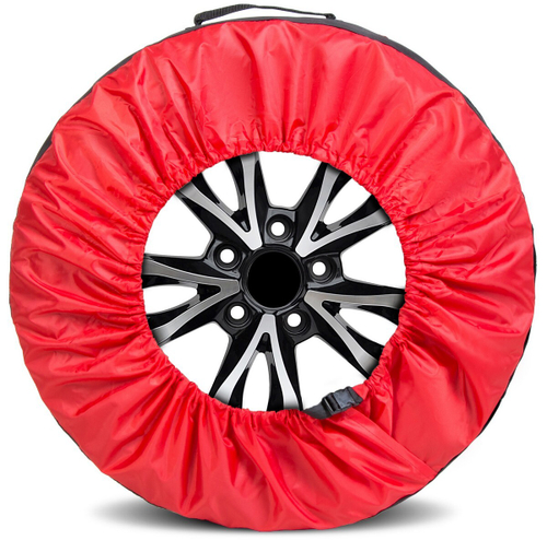 Чехол AutoFlex для хранения автомобильных колес размером от 15 до 20, полиэстер 600D, цвет черный/красный, 81400