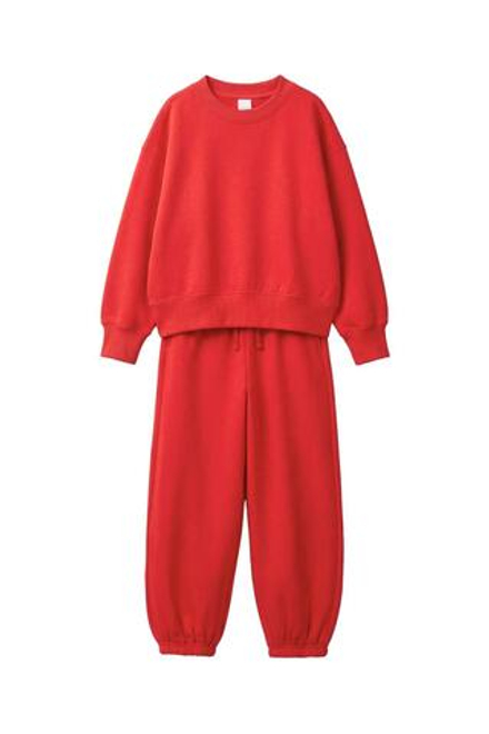 ZARA КОМПЛЕКТ ИЗ ТОЛСТОВКИ И БРЮК, КРАСНЫЙ