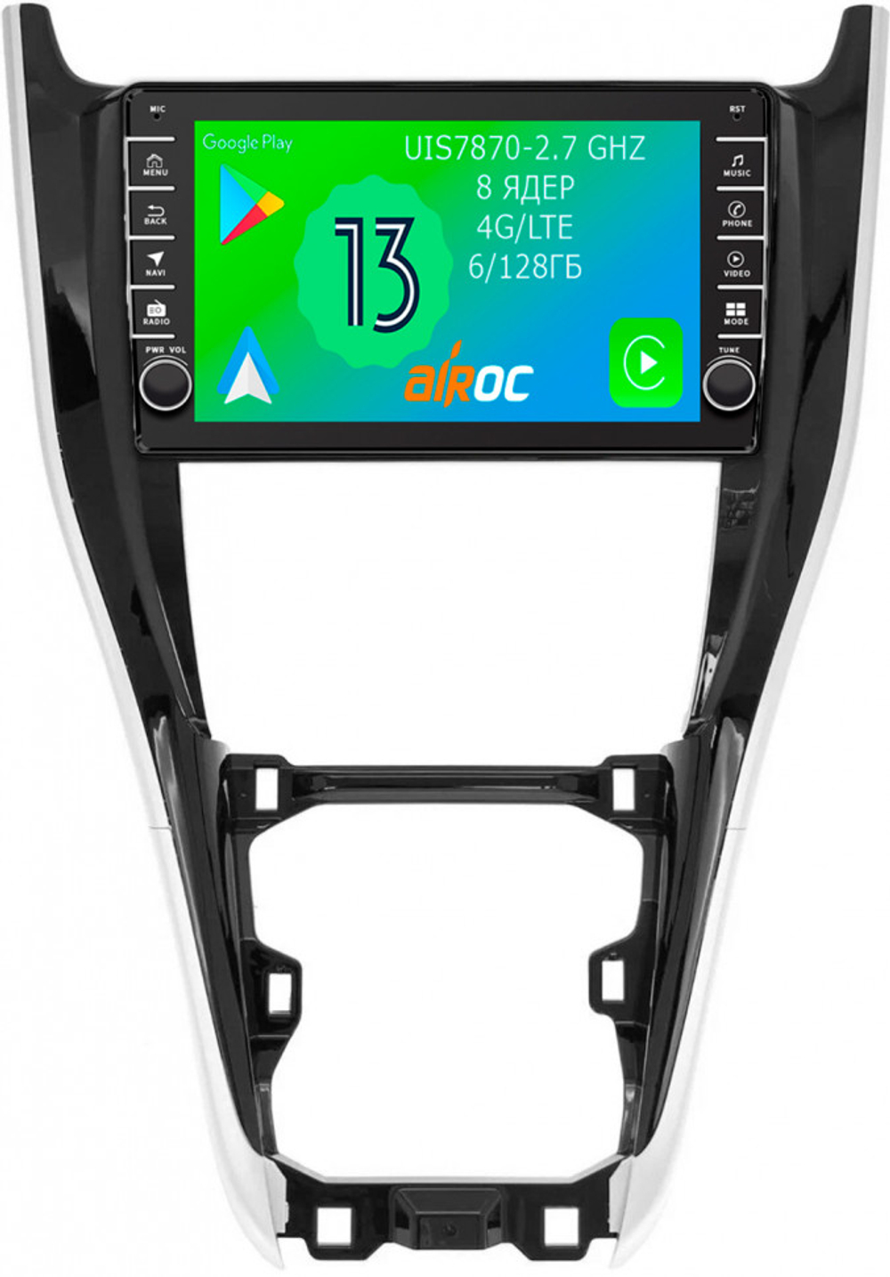 Магнитола для Toyota Harrier XU60 2013-2017 - Airoc AB-1125 (кнопки и крутилки), Android 13, TS20, 6/128Гб, SIM-слот, CarPlay