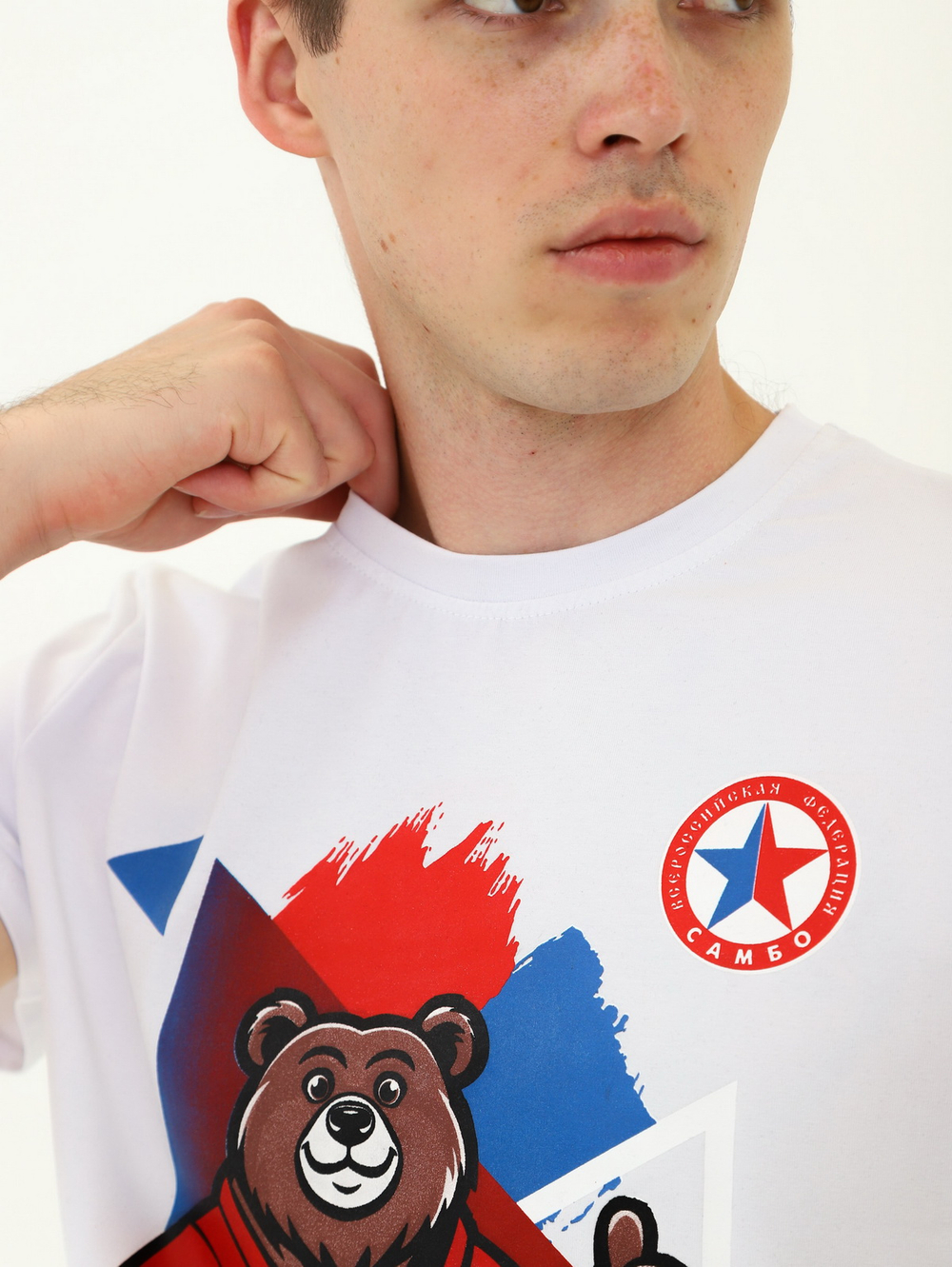 Футболка для САМБО белая мод.1
