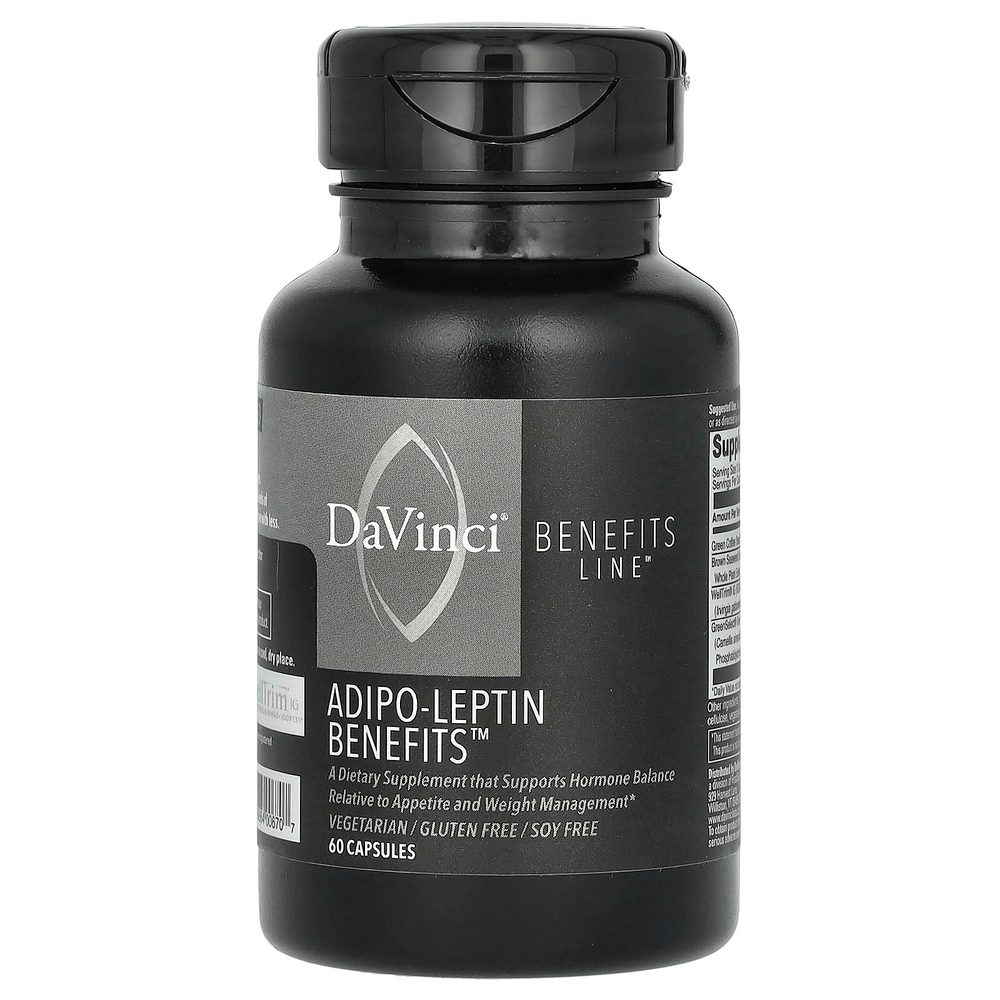 DaVinci Laboratories, Benefits Line, адипо-лептин, 60 капсул