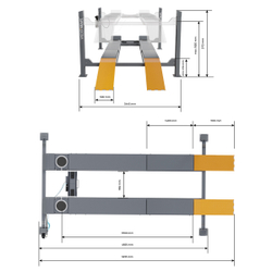 WDK-540  Подъемник четырехстоечный 4 тонны, 380В