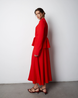 Блуза из смесовой вискозы Александр Маккуин красный