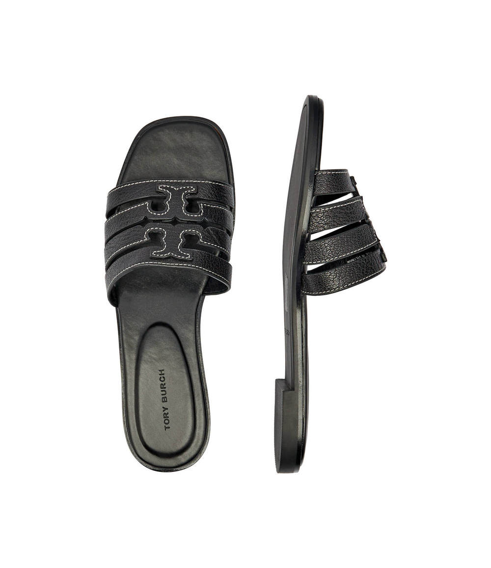 Шлепанцы кожаные ines TORY BURCH - черный(158616)