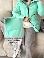 Куртка весенняя удлиненная с капюшоном