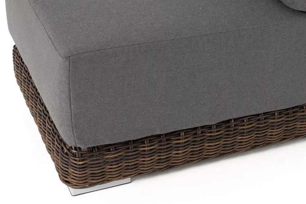 "Капри" модуль диванный прямой с подушками, цвет коричневый