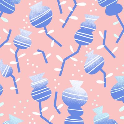 Маковые коробочки на розовом