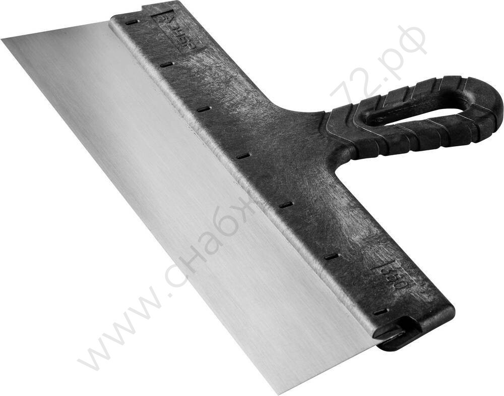 ЗУБР 350 мм, пластиковая ручка, стальной, Фасадный шпатель, СТАНДАРТ (10052-35)