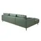 Угловой диван с левым шезлонгом 6200/5607-L-M5677 из зеленой кожи