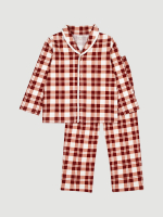 Пижама с воротником Mjölk Christmas Check, уценка