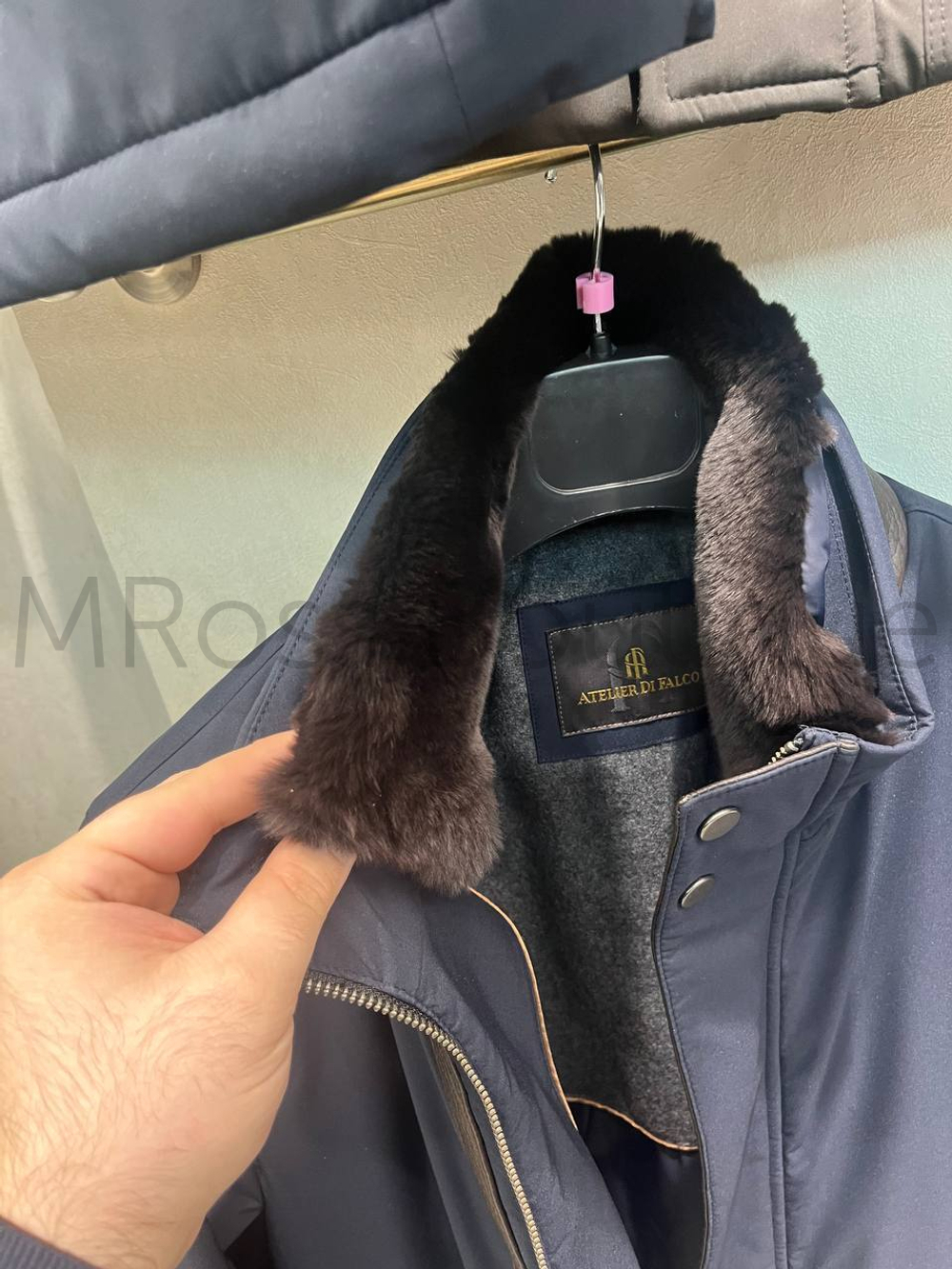 Мужская зимняя куртка Atelier Di Falco с мехом кролика на воротнике