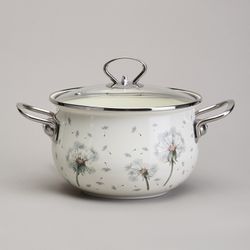 НАБОР КАСТРЮЛЬ ЭМАЛИРОВАННЫЙ, СЕРИЯ "DANDELION" 4ПР. 2,0/2,8Л ДИА.18/20СМ