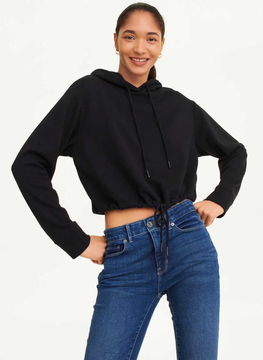 Женское худи DKNY French Terry Cropped