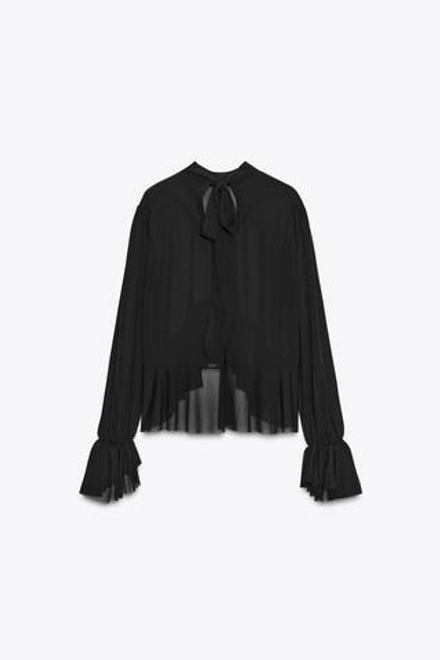 ZARA ЛЕГКИЙ ТОП, ЧЕРНЫЙ