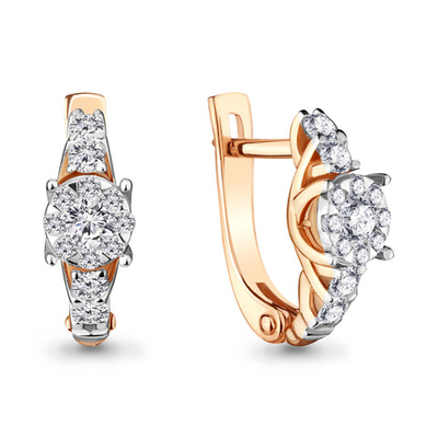 942455к Серьги из Золота с бриллиантами из коллекции "Merilyn"