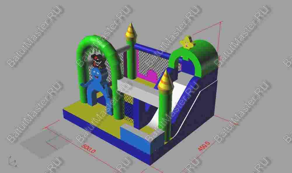 Коммерческий надувной батут "Осьминог"