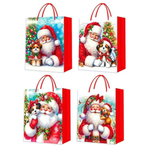 Пакет бумажный подарочный 26*32*10см. "Новый год. Сказка" ассорти 4 дизайна (Mazari)