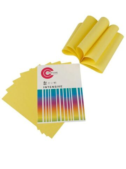 Бумага А4 цветная 50л Color Code ИНТЕНСИВ, желтая