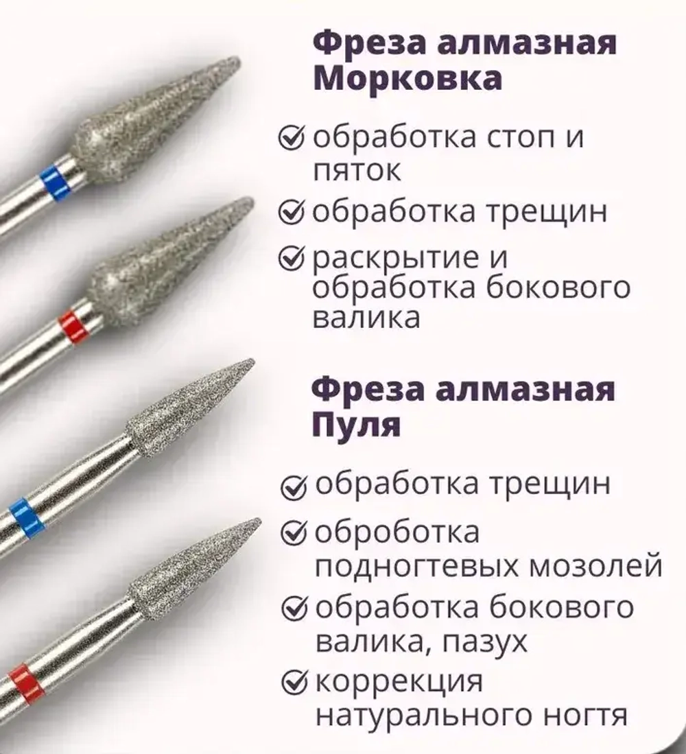 Набор фрез для маникюра и педикюра 28 шт.
