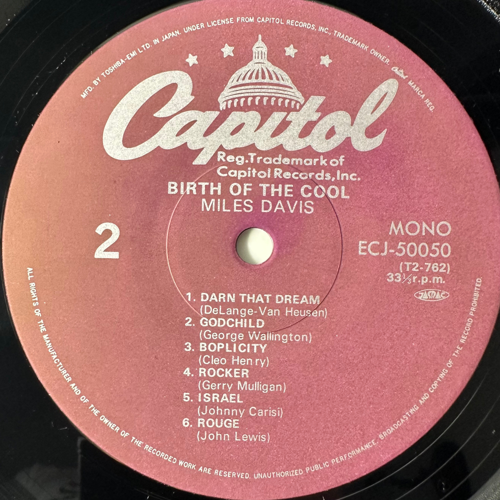 Miles Davis ‎– Birth Of The Cool (Япония 1980г.)