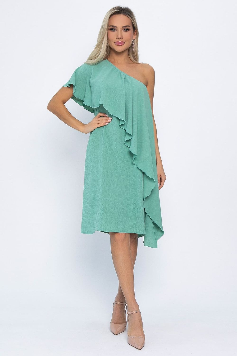 Платье Шардоне (серо-зеленое) П13770-36М LT Collection