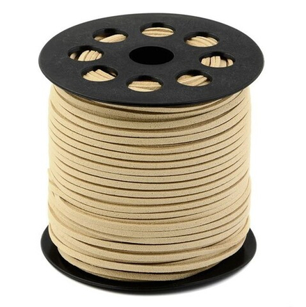 Шнур замшевый, шир.3мм, цв.012 бежевый