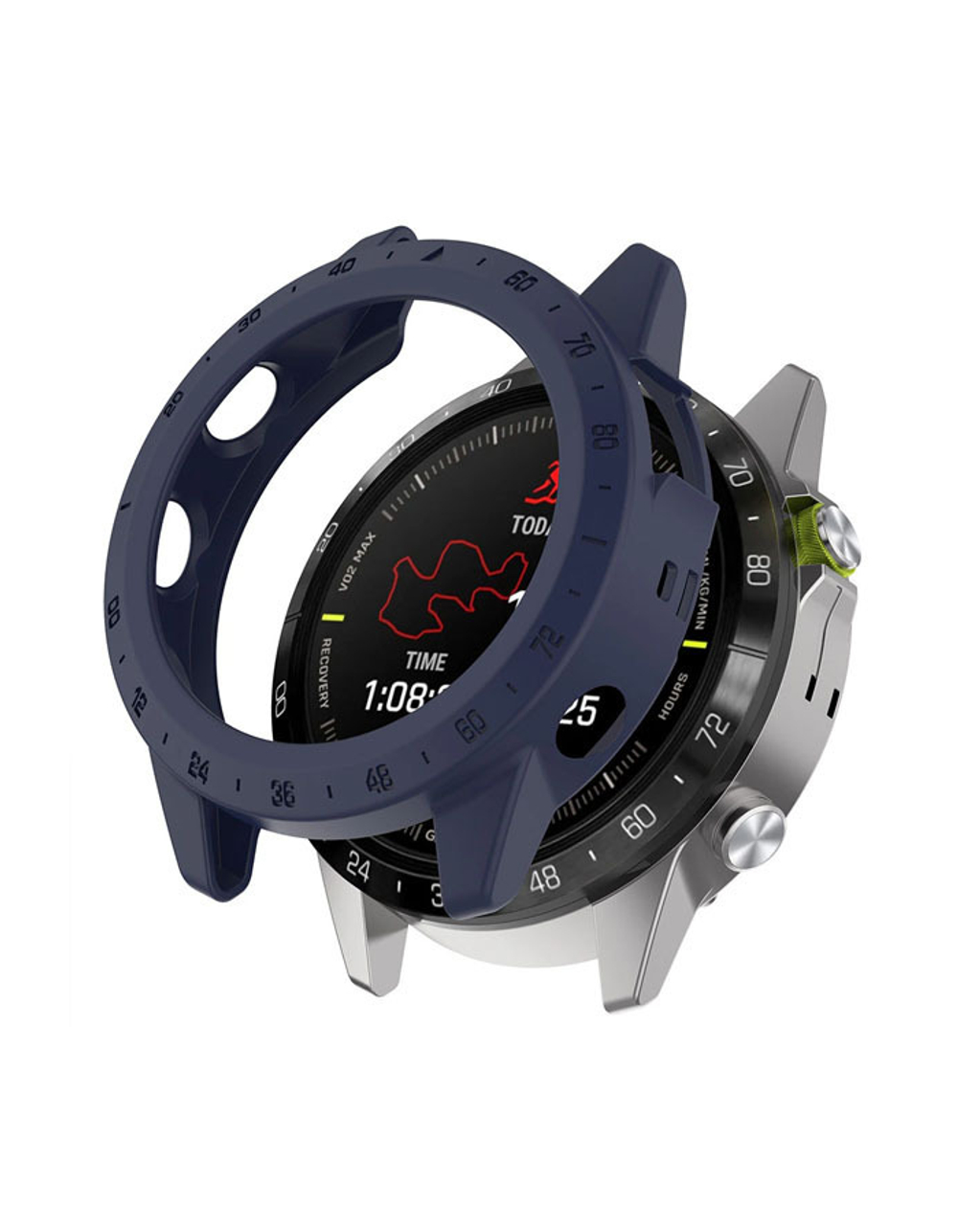 Защитный бампер чехол для часов Garmin MARQ Gen 2 Adventurer Athlete Aviator Captain Golfer материал TPU (Темно-синий)