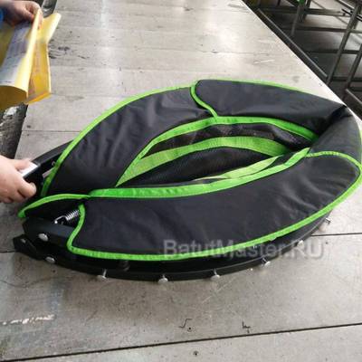 Каркасный батут, диаметр 3,3 фт, черно-зеленый