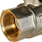 Кран шаровой полнопроходной STOUT - 3/4" (ВР/НР-американка PN40, Tmax 150°C, ручка-бабочка черная)