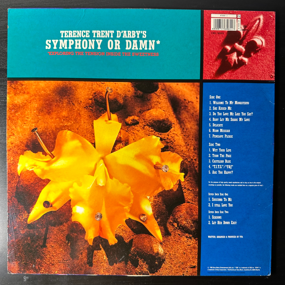 Terence Trent D'Arby ‎– Terence Trent D'Arby's Symphony Or Damn (Испания 1993г.) LP+7"