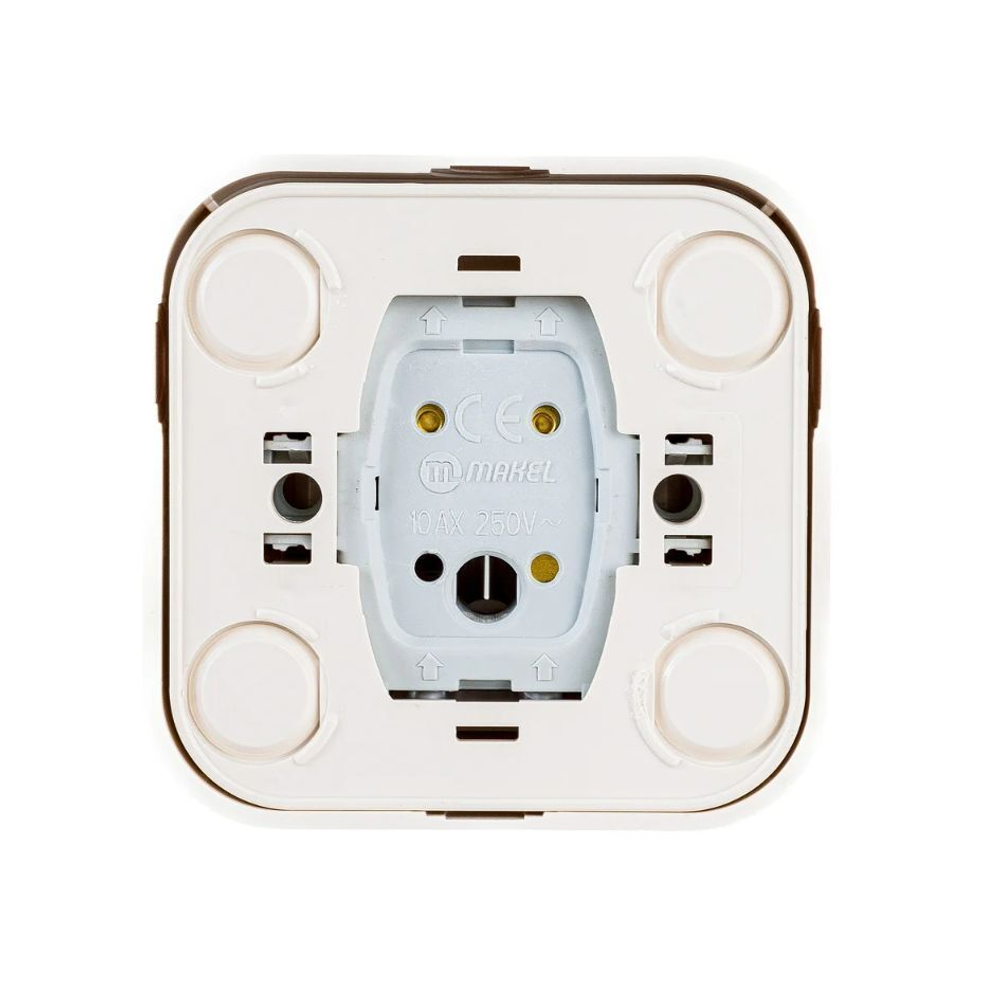 Выключатель 2-кл с подсветкой MAKEL 45123