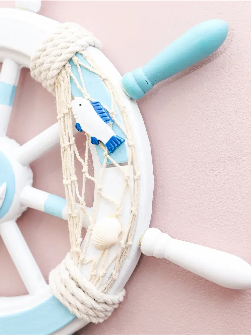 Декор для дома на стену "Штурвал" 34 см