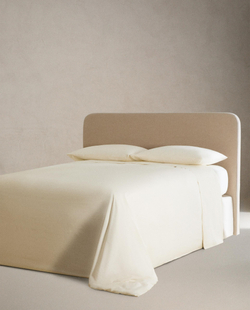 Zara Home - Простыня с ситцевой резинкой, высота 30 см (вес 200 нитей), ванильный, 90х200х30 см