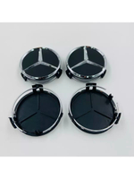 Колпачки на литые диски с эмблемой Mercedes 75 мм 4 шт