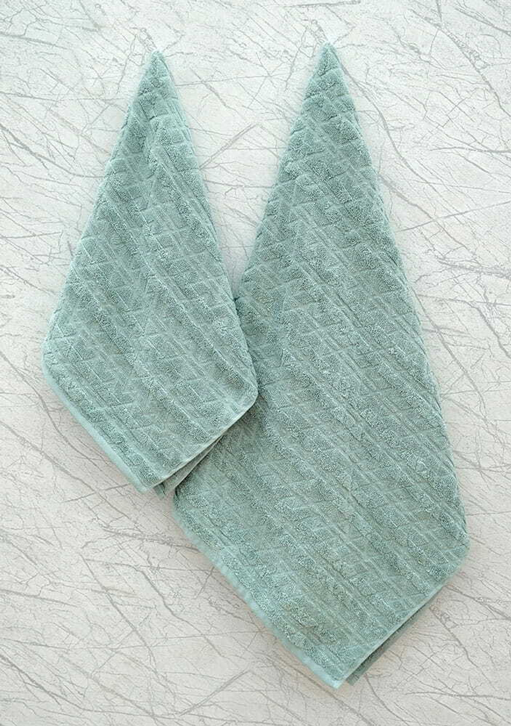 Полотенце 50х90 Arya home Wave зеленое