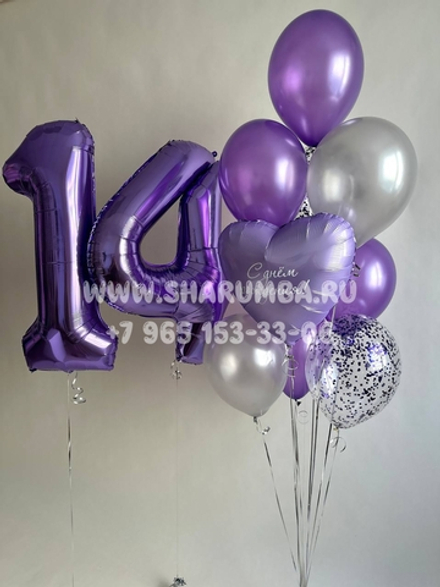 Композиция "Сиреневые цифры"