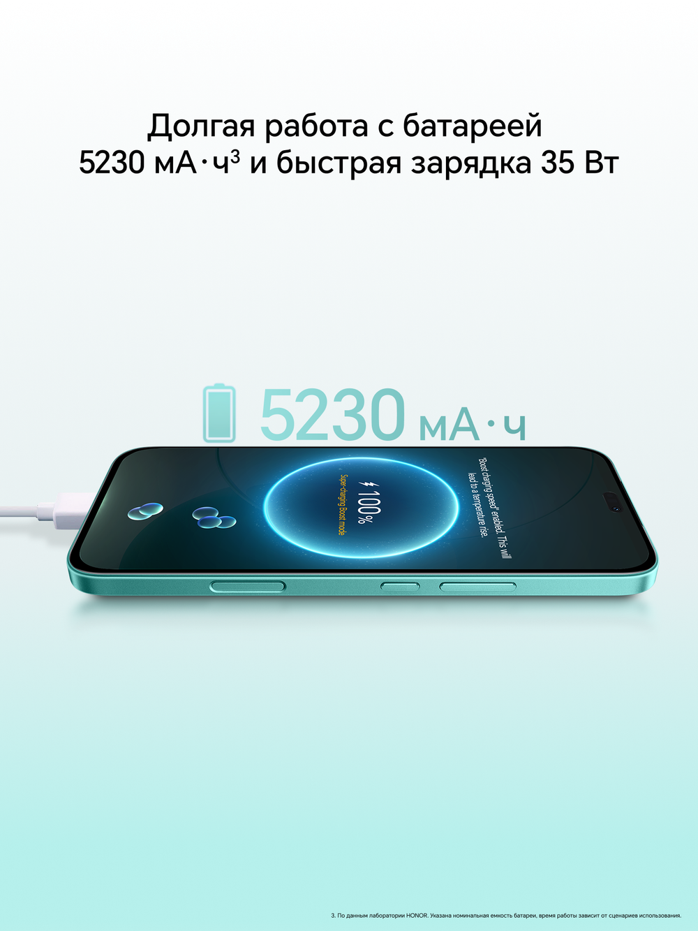 Смартфон HONOR 400 Lite 8/256 ГБ Global для РФ, Dual nano SIM, зеленый