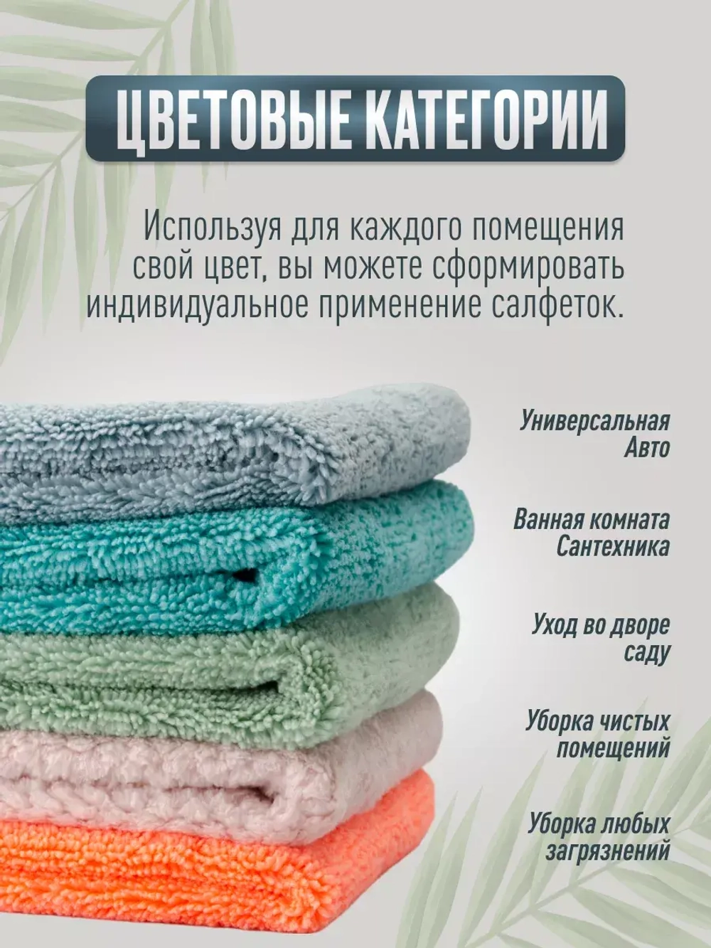 Салфетки для уборки из микрофибры тряпки впитывающие 30х30