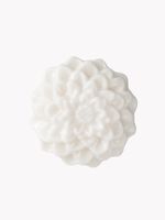 Кольцо Георгин L, белый фарфор