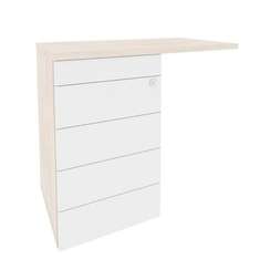 Onix Direct Тумба приставная (TIP-ON) (универсальная л/пр) O.TPU-4 TIP Денвер Светлый/Белый Бриллиан