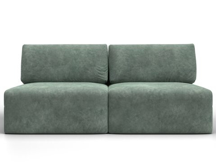 Диван прямой модульный Лига-060 НПБ, BRUT 08 зеленый, Велюр, 129471