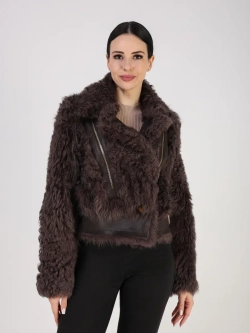 Шуба зимняя натуральная короткая дубленка