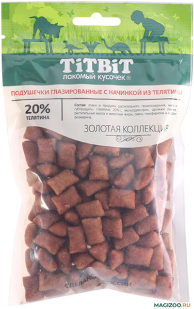 TitBit лакомство для собак подушечки телятина